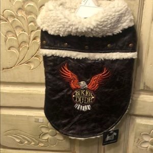 Biker dude dog jacket